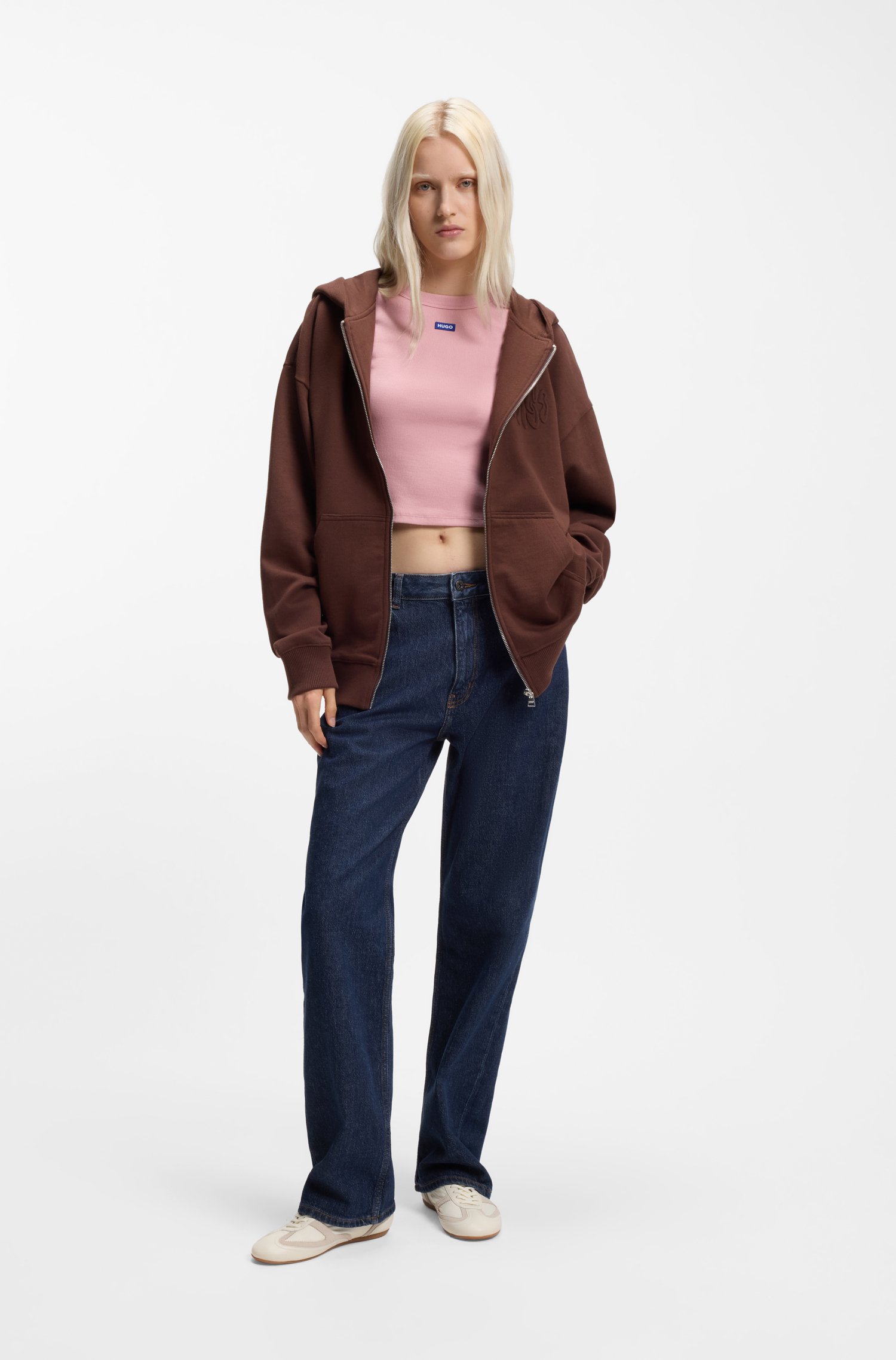 Hugo salt-and-pepper jeans in comfort-stretch denim dam – bild 2