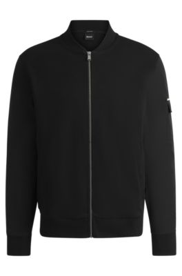 BOSS - コットンブレンド ジップアップ スウェットシャツ シグネチャー  