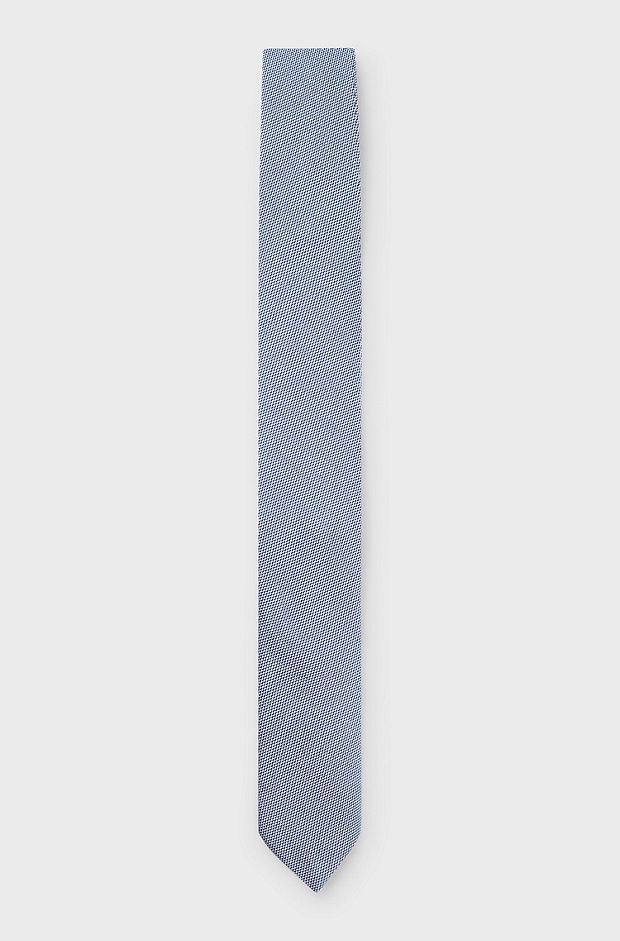 Silk tie with all-over jacquard pattern, Light Blue
