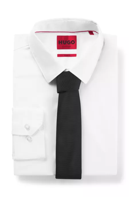 Silk-blend tie with jacquard weave