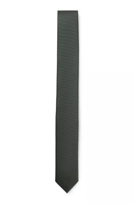 Silk-blend tie with jacquard weave