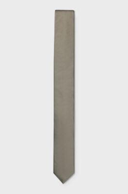 Silk-blend tie with jacquard weave, Light Green