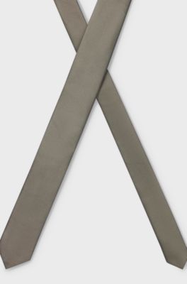 Silk-blend tie with jacquard weave, Light Green