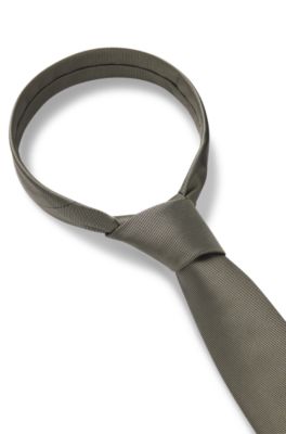 Silk-blend tie with jacquard weave, Light Green