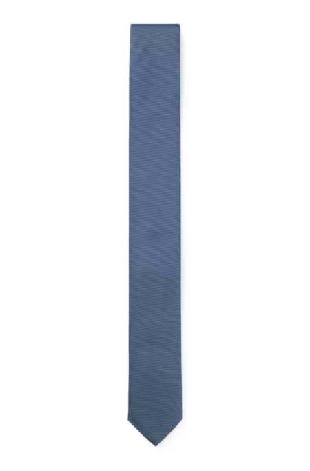 Silk-blend tie with jacquard weave