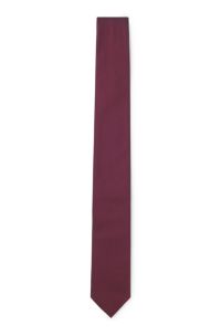 Silk-blend tie with jacquard weave, Dark pink