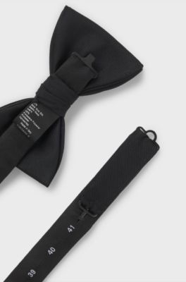 Silk-blend bow tie, Black