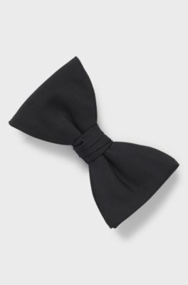 Silk-blend bow tie, Black