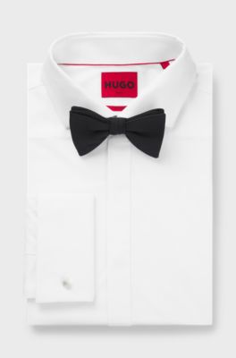 Silk-blend bow tie, Black