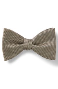 Pre-tied bow tie in a silk blend, Light Beige