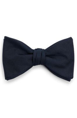 Silk-blend bow tie, Dark Blue