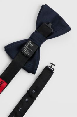 Silk-blend bow tie, Dark Blue