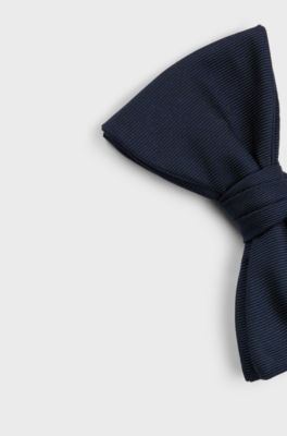 Silk-blend bow tie, Dark Blue