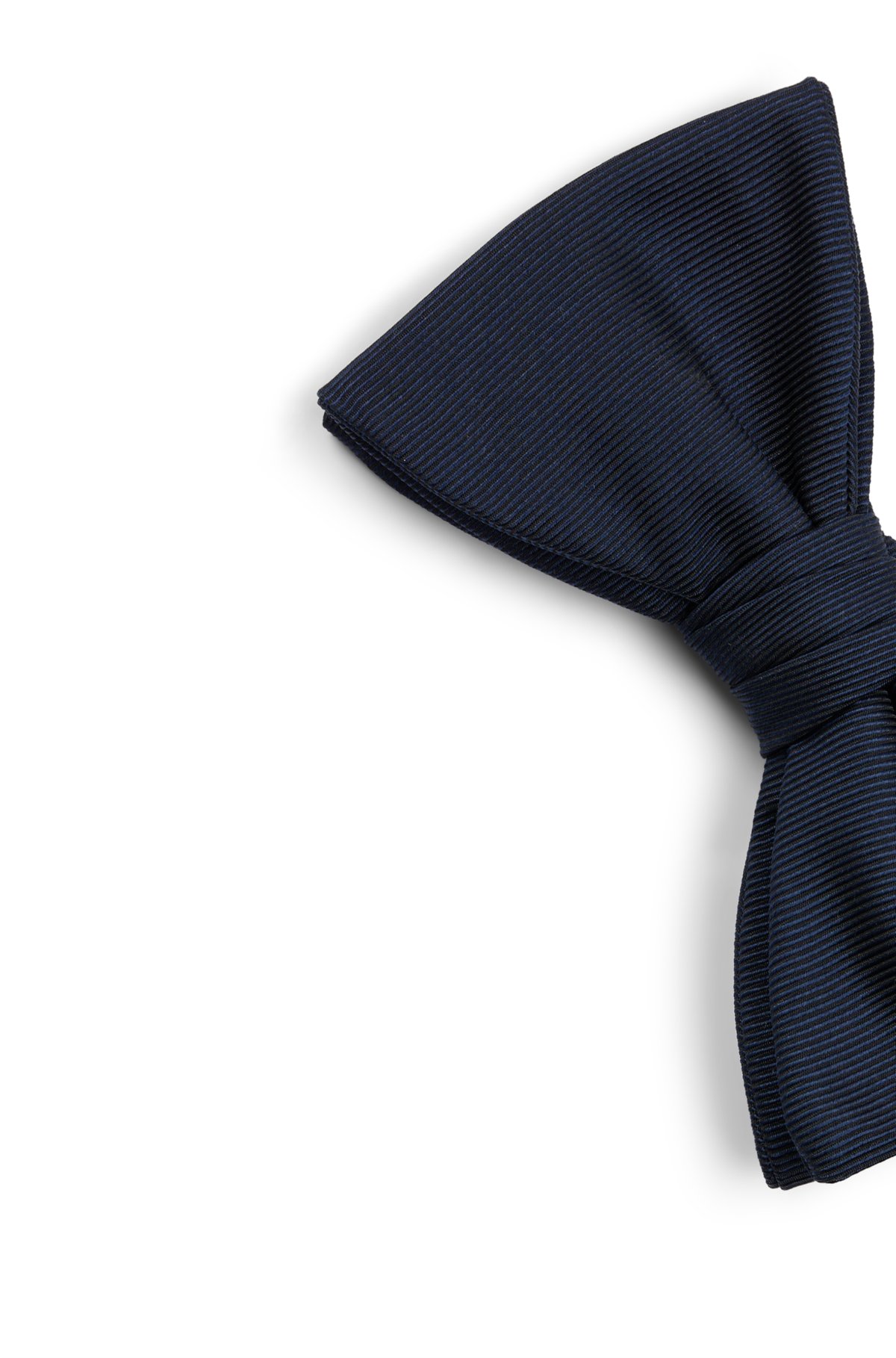 Pre-tied bow tie in a silk blend, Dark Blue