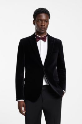 Pre-tied bow tie in a silk blend, Dark pink
