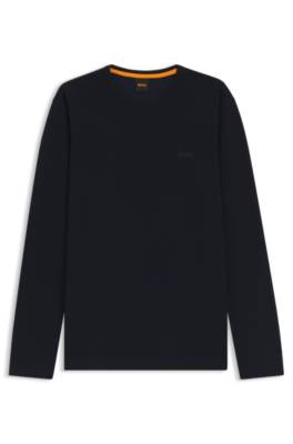 Cotton-blend T-shirt with waffle structure 1