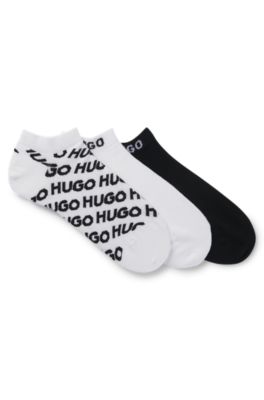HUGO Threepack of ankle socks in a cotton blend