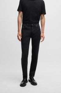 Maine Jean Regular en denim italien noir très doux, Noir