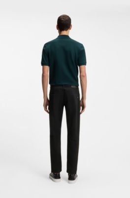Regular-fit Maine-jeans van zwart Italiaans stretchdenim, Zwart