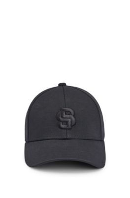 BOSS - Cotton-blend cap with embroidered double monogram