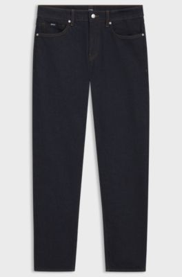 Cal&ccedil;as de ganga Delaware de ajuste slim em ganga azul escura, Dark Blue