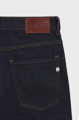 Slim-fit Delaware-jeans van donkerblauw denim, Donkerblauw