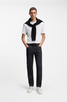 Jeans Delaware slim fit in denim blu scuro, Blu scuro