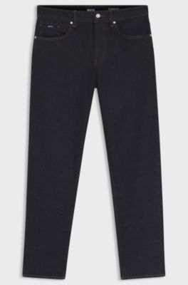 Maine regular-fit jeans in blue comfort-stretch denim, Dark Blue