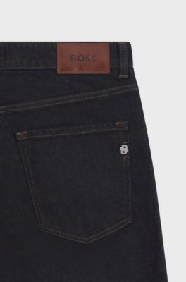 Maine regular-fit jeans in blue comfort-stretch denim, Dark Blue