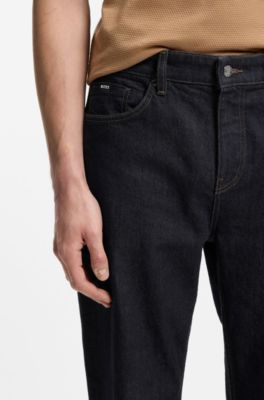 Jean Regular Maine en denim stretch bleu confortable, Bleu fonc&eacute;