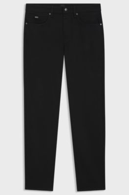 Delaware slim-fit jeans in black denim, Black