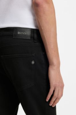 Slim-fit Delaware-jeans van zwart denim, Zwart