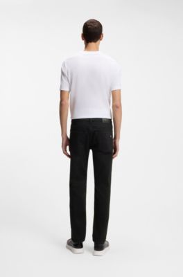 Slim-fit Delaware-jeans van zwart denim, Zwart