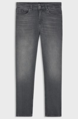 Delaware Slim-Fit Jeans aus super-softem grauem Denim, Grau