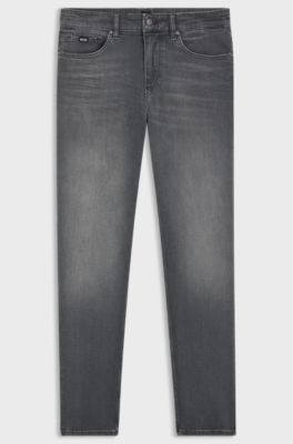 Delaware slim-fit jeans in super-soft grey denim, Grey