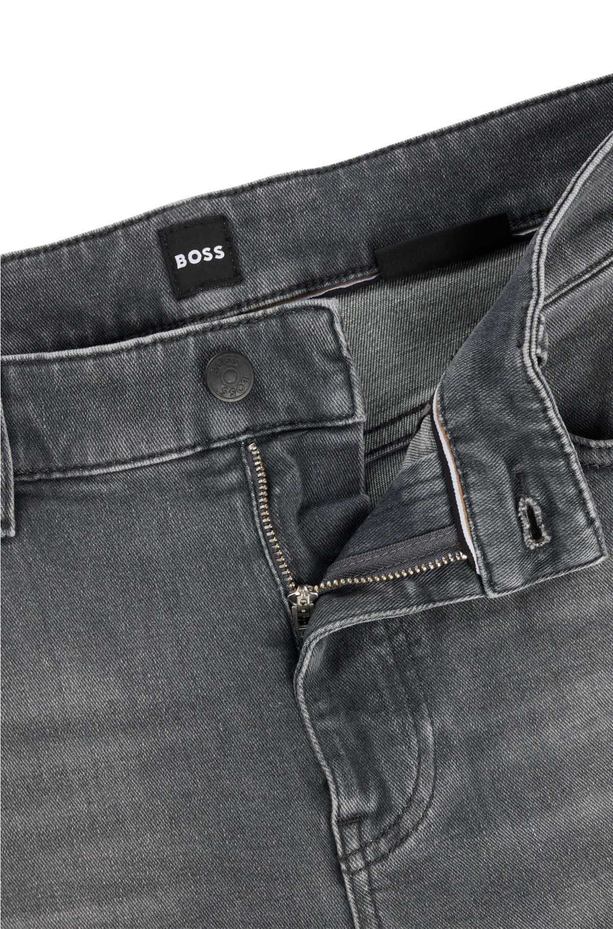 Slim-fit jeans in grey super-soft denim, Grey