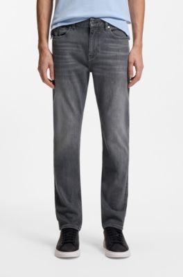 Slim-fit Delaware-jeans van superzacht grijs denim, Grijs