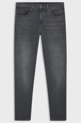 Maine Regular-fit jeans in grey stretch denim, Grey