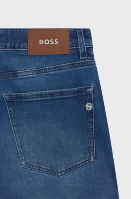 Maine regular-fit jeans in super-soft blue denim, Blue