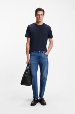 Maine regular-fit jeans in super-soft blue denim, Blue