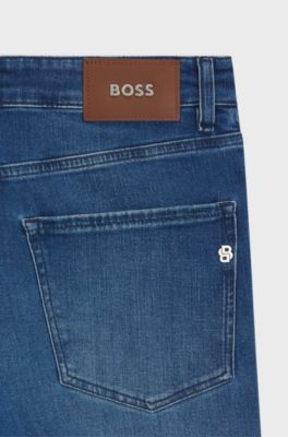 Slim-fit jeans van superzacht stretchdenim, Blauw
