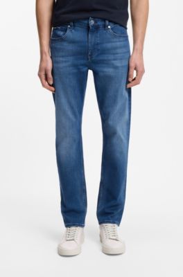 Slim-fit Delaware-jeans van blauw stretchdenim, Blauw