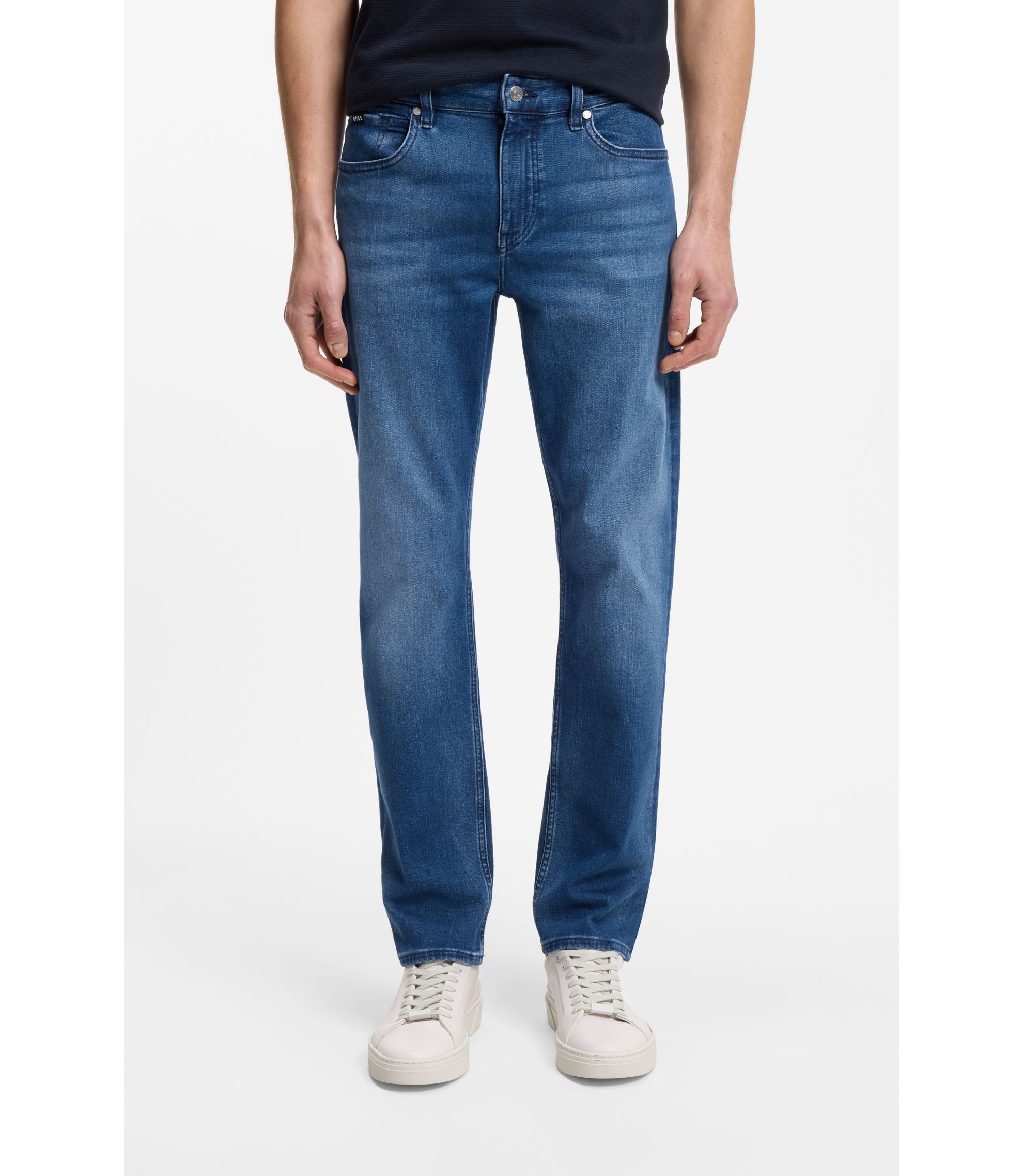 Delaware Slim-Fit Jeans aus blauem Stretch-Denim