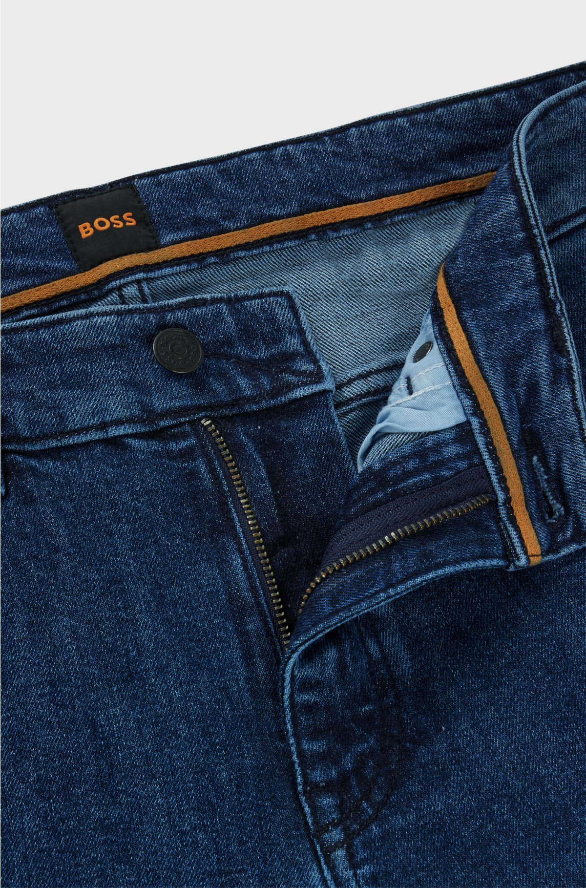 BOSS - Delaware Slim-fit jeans in dark-blue denim
