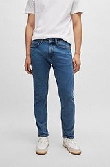 Delaware Slim-fit jeans in blue stretch denim, Blue