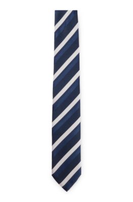 BOSS - Silk-blend tie with all-over jacquard pattern