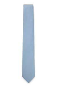 Silk-blend tie with all-over jacquard pattern, Light Blue