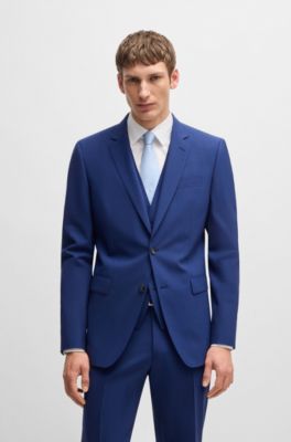 Silk-blend tie with all-over jacquard pattern, Light Blue