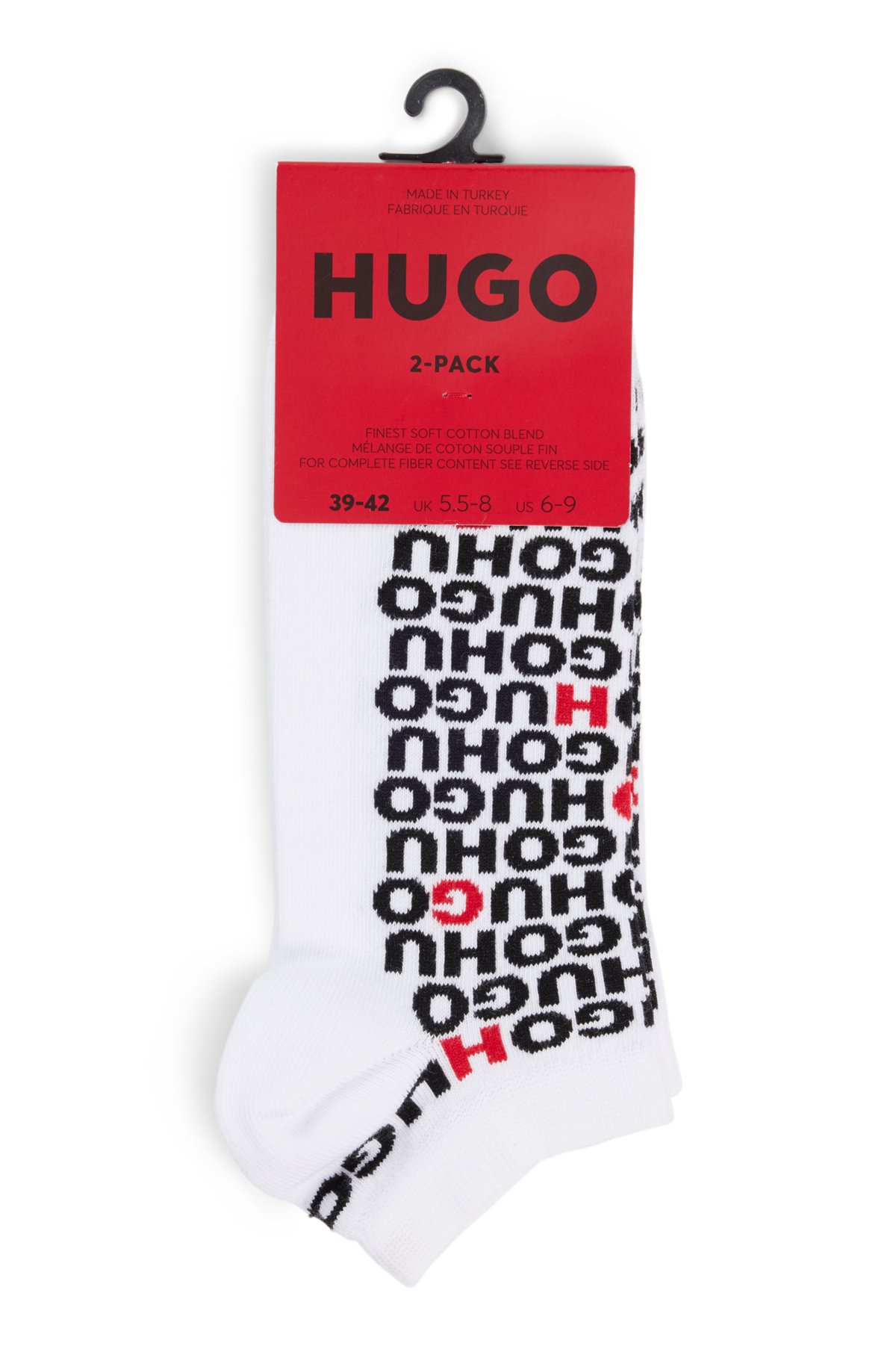 HUGO - アンクルソックス2足セット コットンブレンド ロゴ