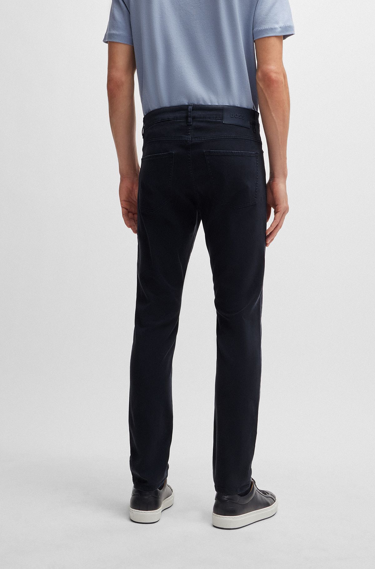 Delaware Slim-fit jeans in soft stretch denim, Dark Blue